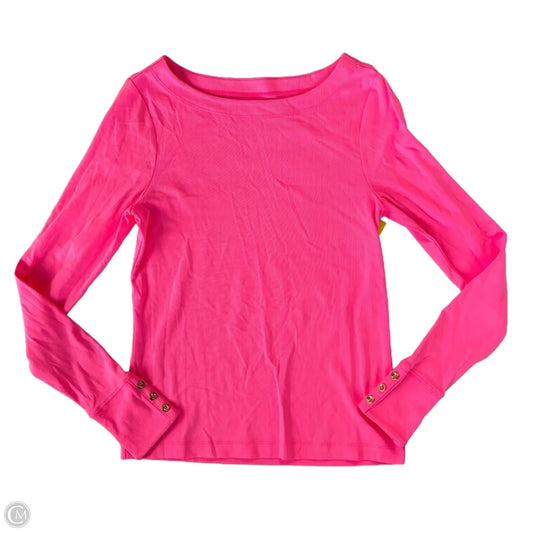 Top Long Sleeve Designer By Lilly Pulitzer In Pink, Size: M