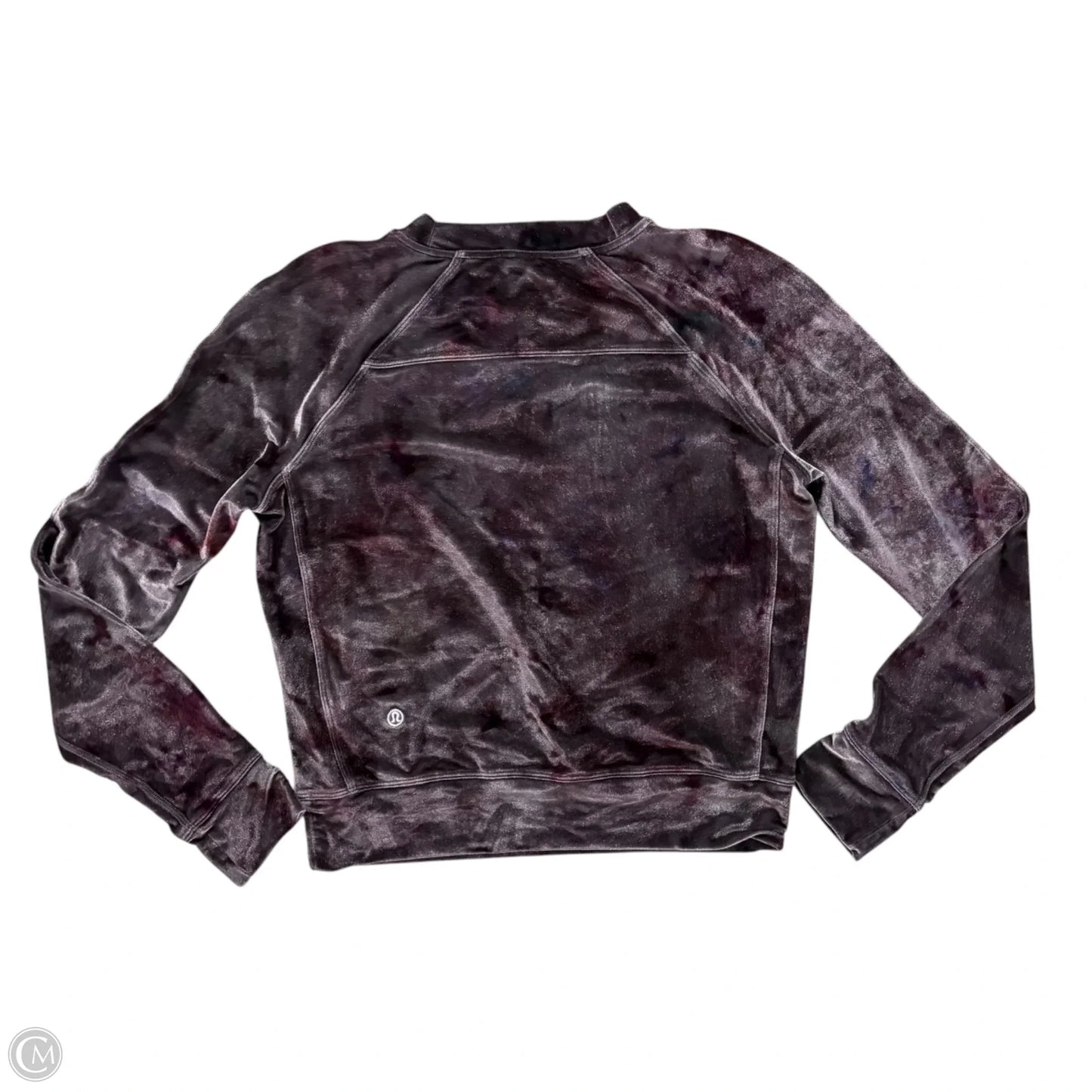 Athletic Top Long Sleeve Crewneck By Lululemon In Tie Dye Print, Size: S
