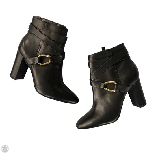 Boots Leather By Lauren By Ralph Lauren In Black, Size: 7