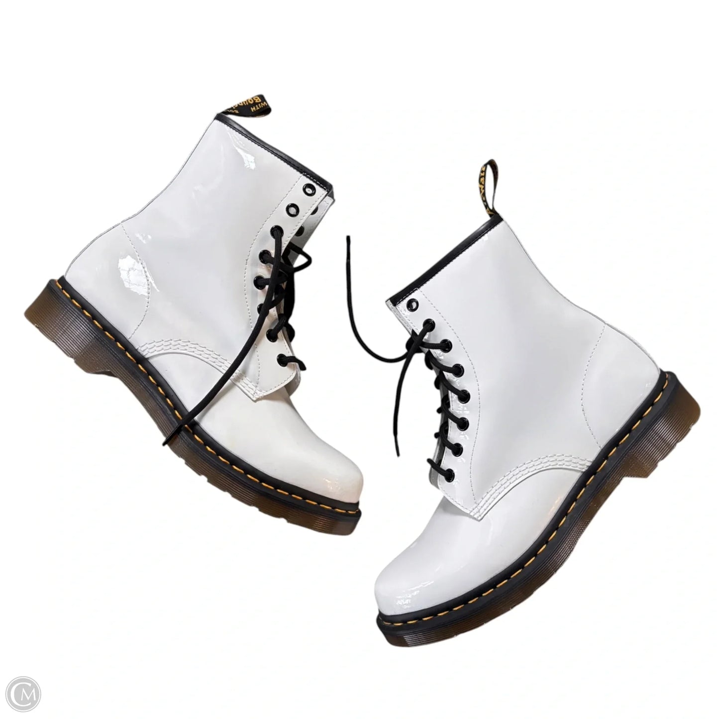Boots Leather By Dr Martens In White, Size: 10