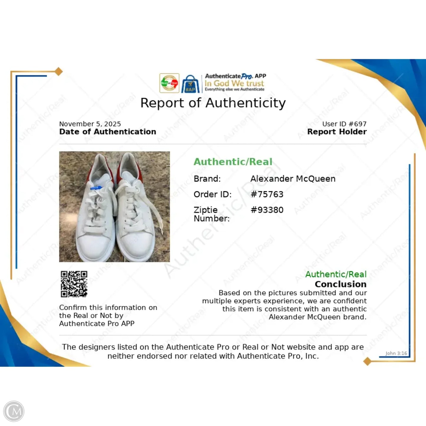 Shoes Luxury Designer By Alexander Mcqueen In Red & White, Size: 9.5