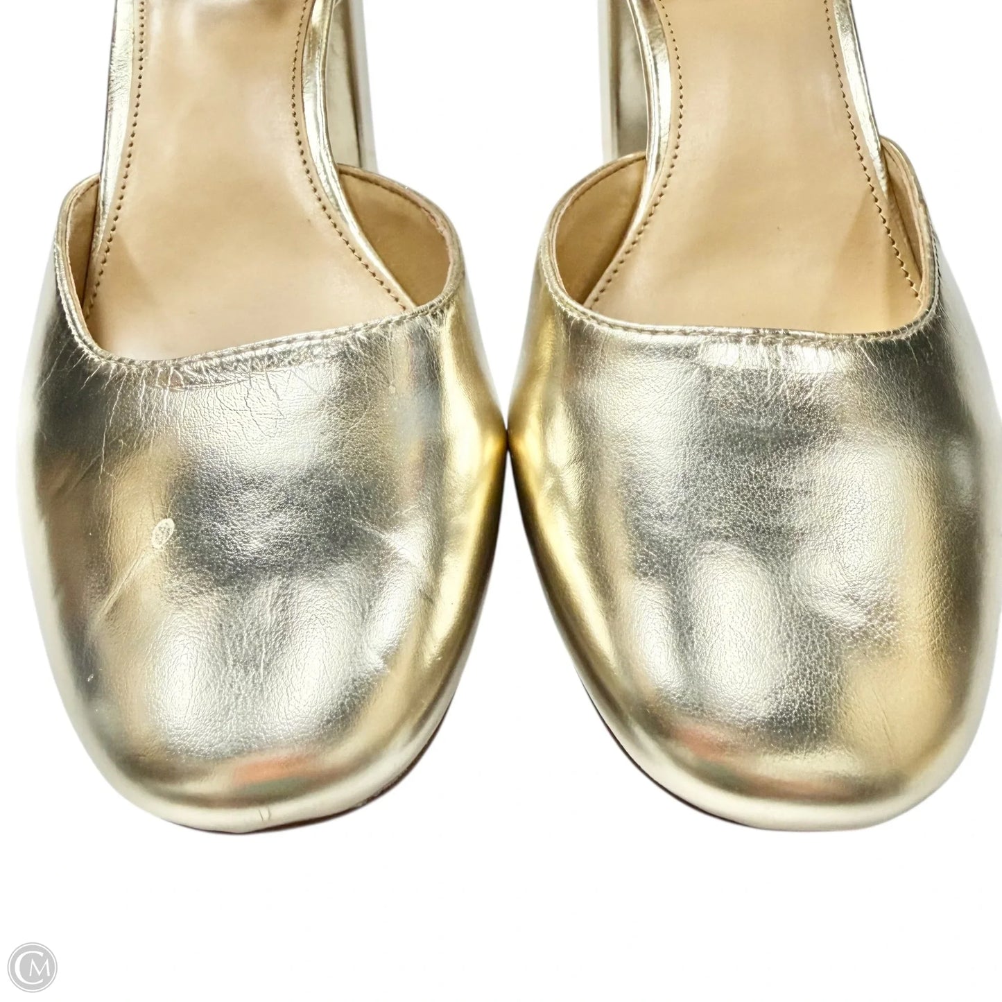 Shoes Heels Block By J. Crew In Gold, Size: 8