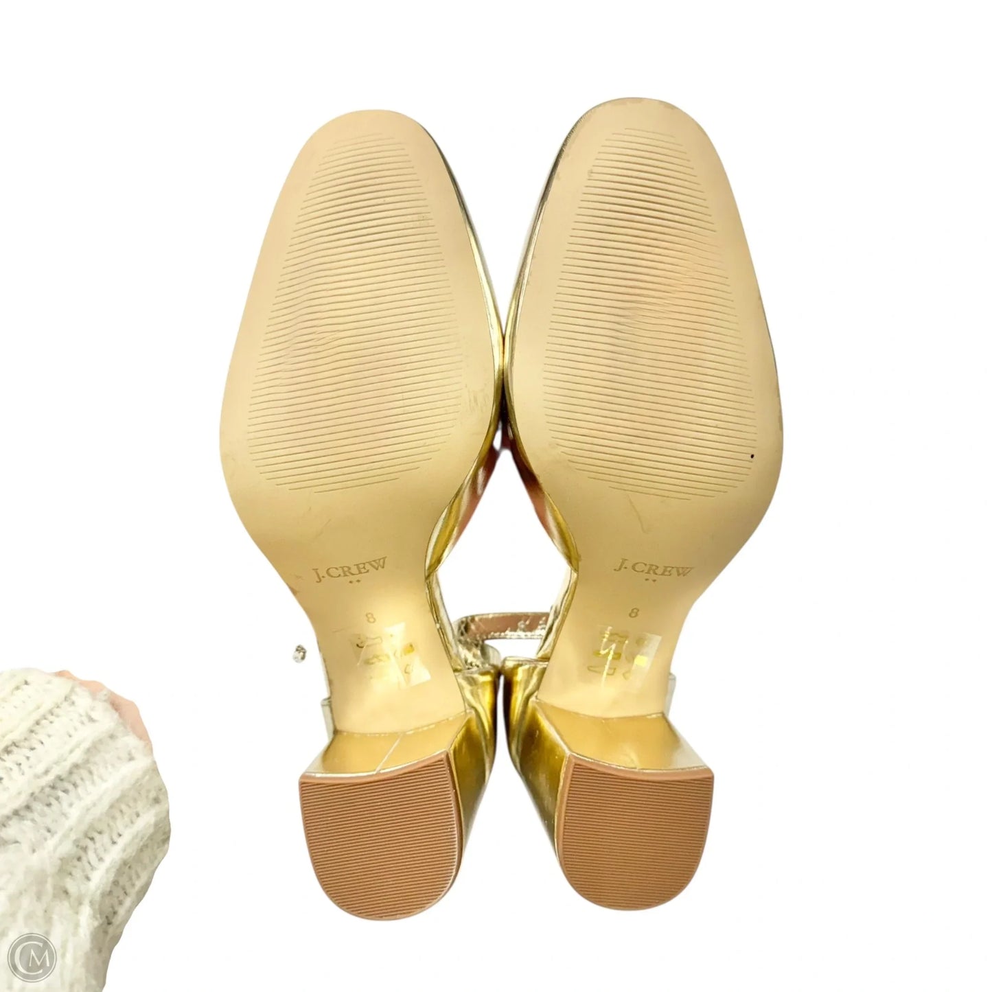 Shoes Heels Block By J. Crew In Gold, Size: 8