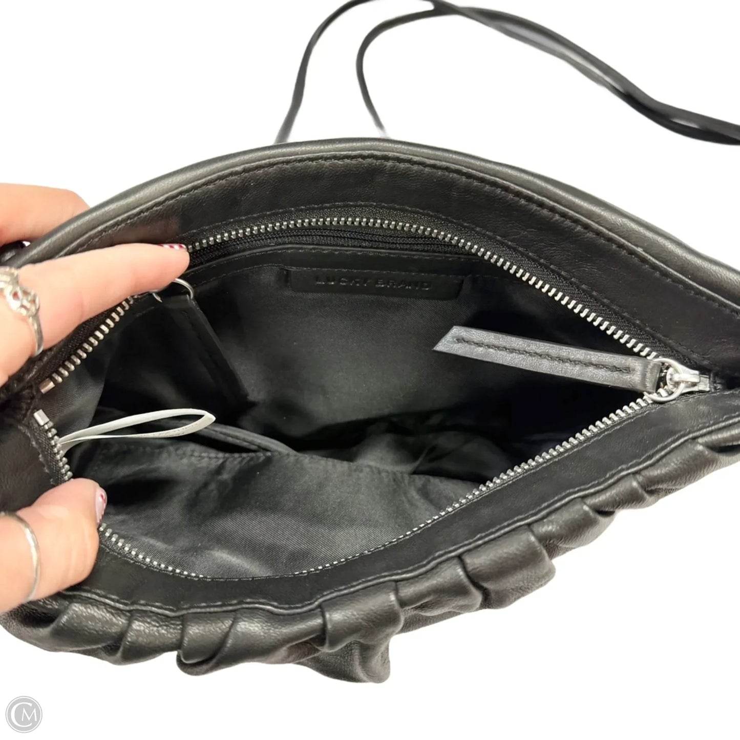 Crossbody Leather By Lucky Brand, Size: Small