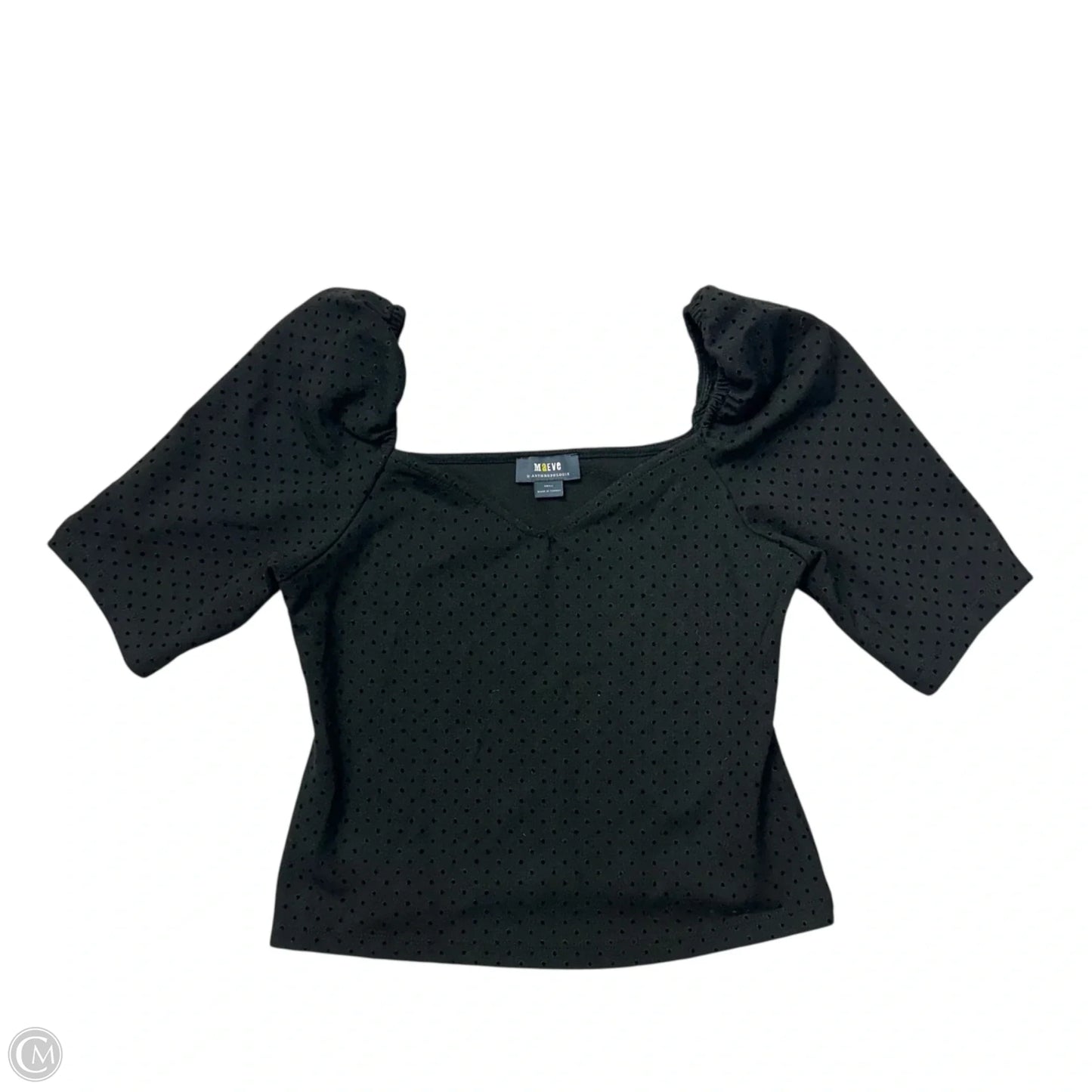 Top Short Sleeve By Maeve In Polkadot Pattern, Size: S