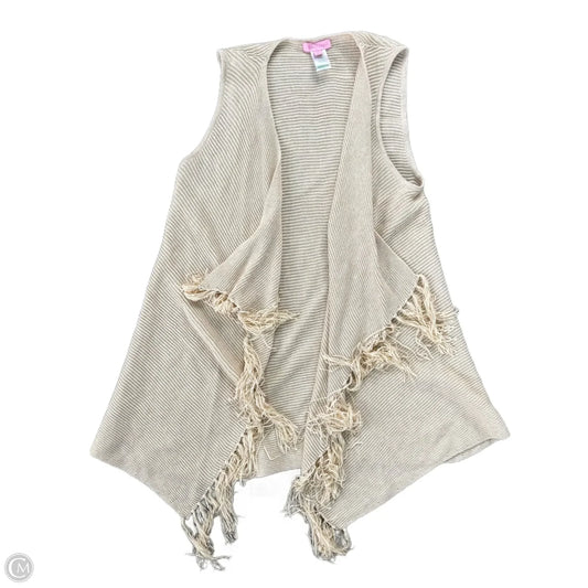 Cardigan Designer By Lilly Pulitzer In Tan, Size: M
