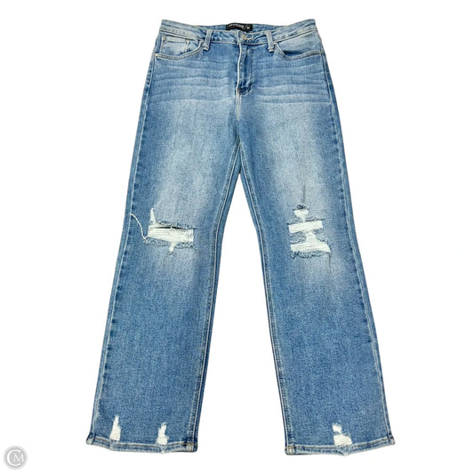 Jeans Straight By Just Black In Blue Denim, Size: 10