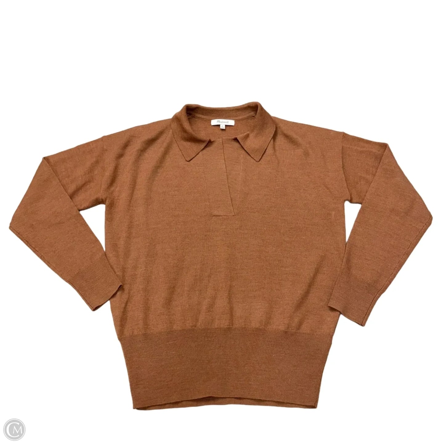 Top Long Sleeve By Madewell In Brown, Size: S