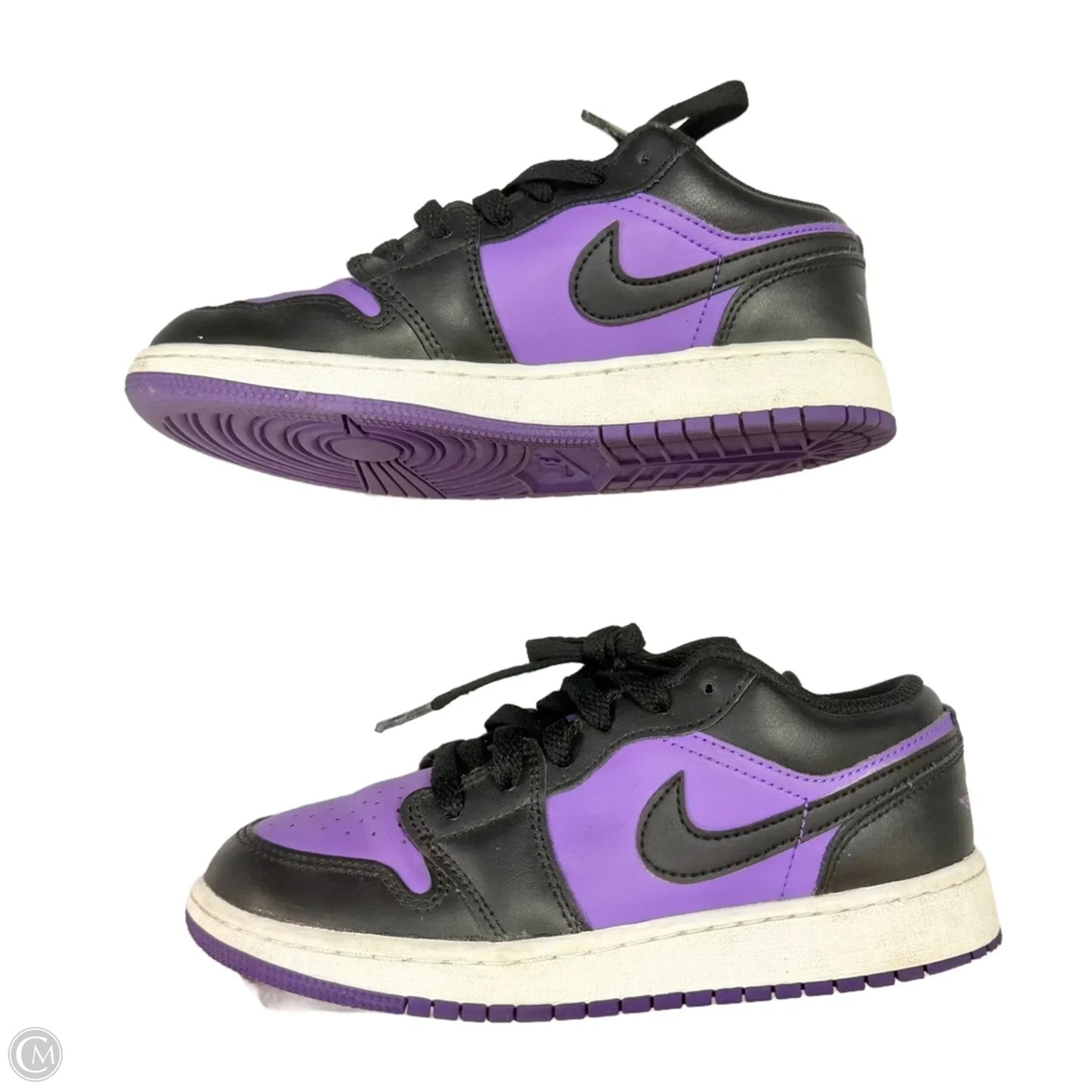 Shoes Luxury Designer By Jordan In Black & Purple, Size: 6.5