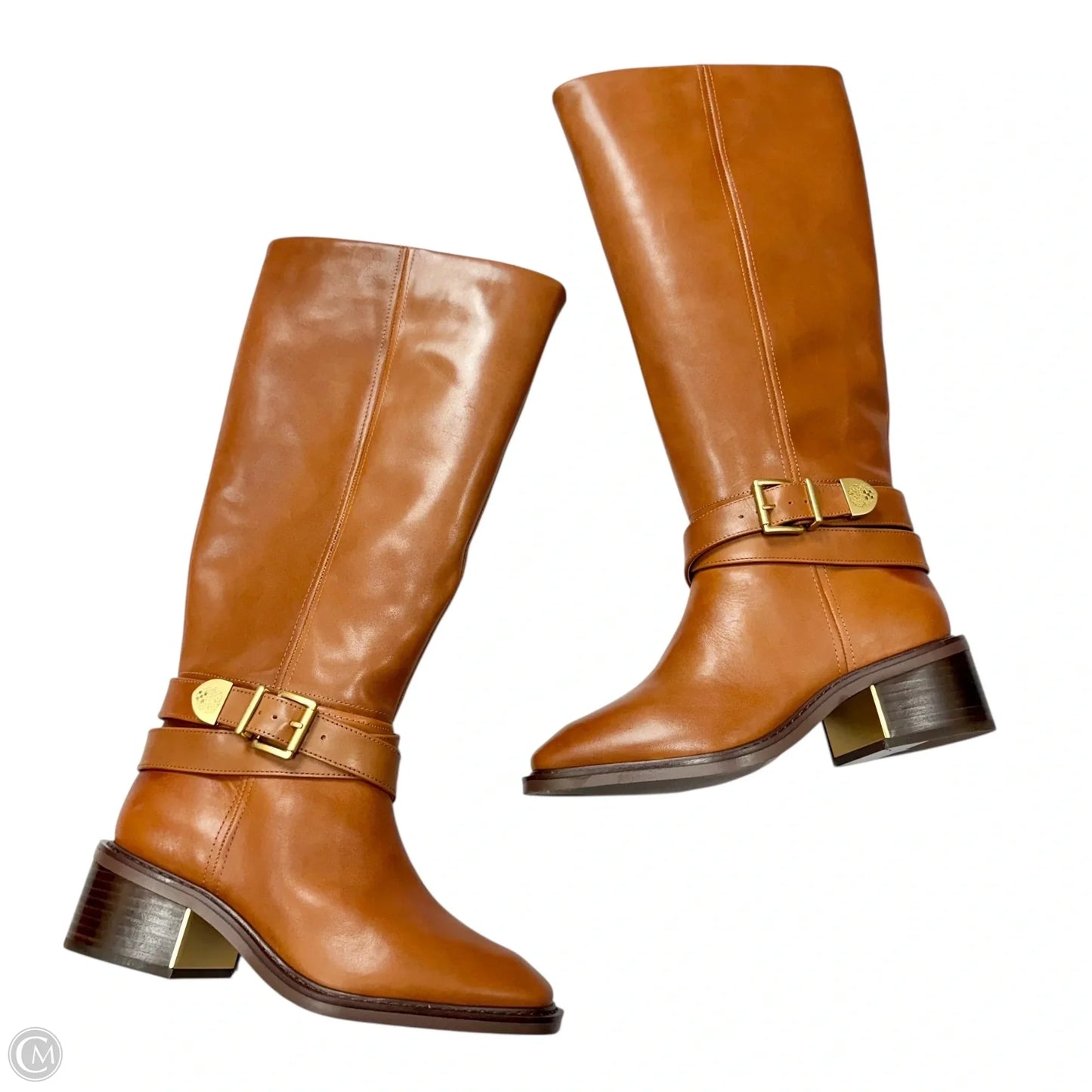 Boots Leather By Vince Camuto In Brown, Size: 9