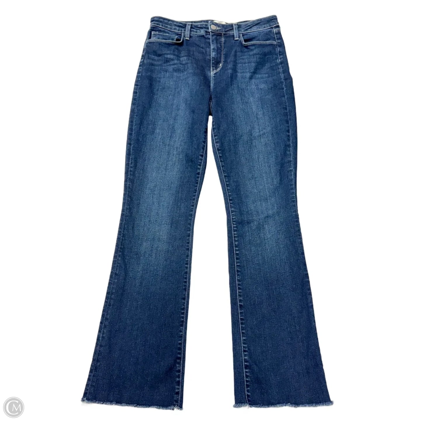 Jeans Straight By L Agence In Blue Denim, Size: 10