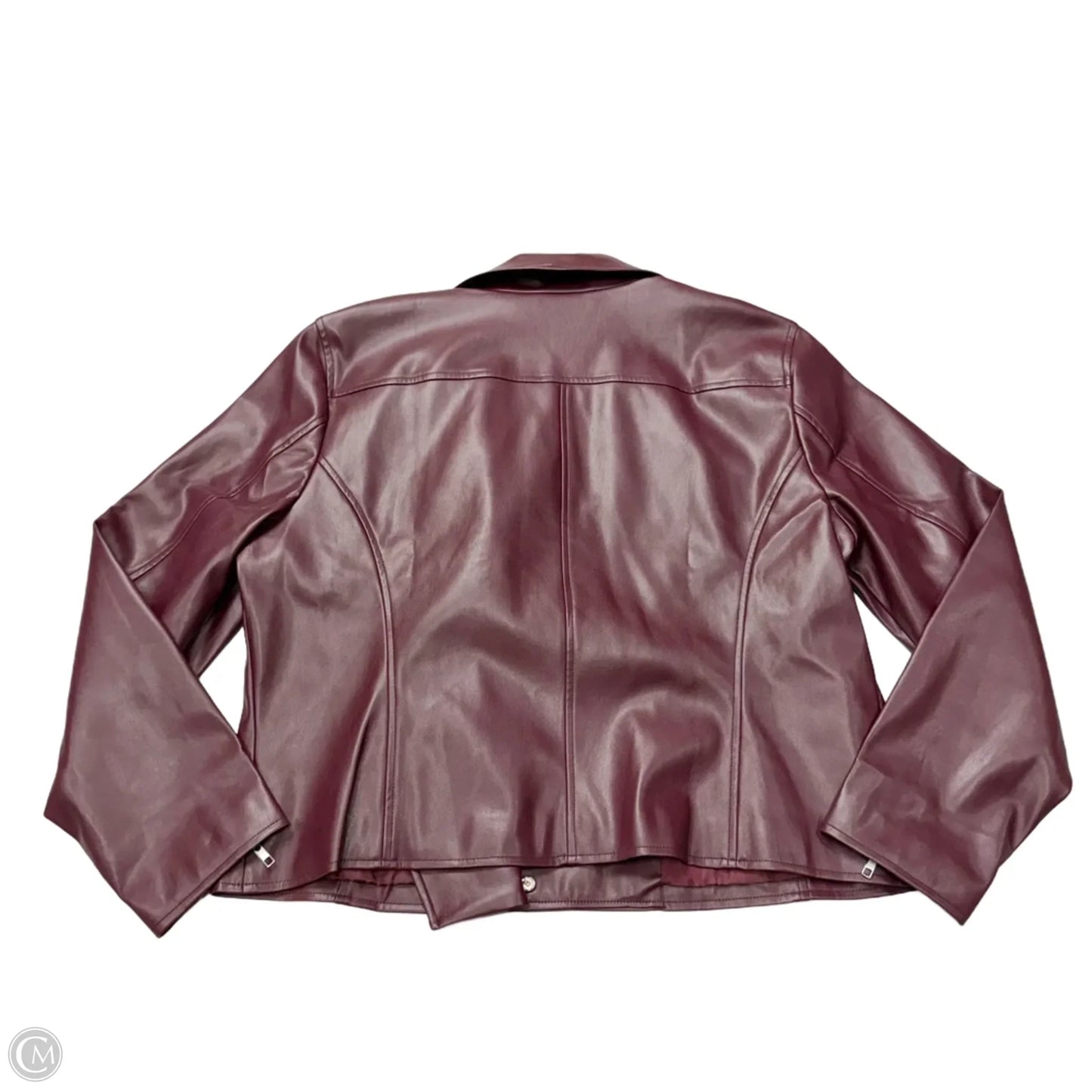 Jacket Moto By Inc In Maroon, Size: Xxl