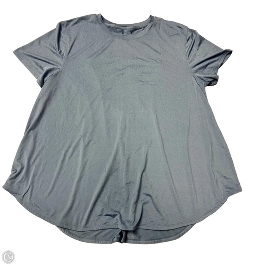 Athletic Top Short Sleeve By Lululemon In Blue, Size: L