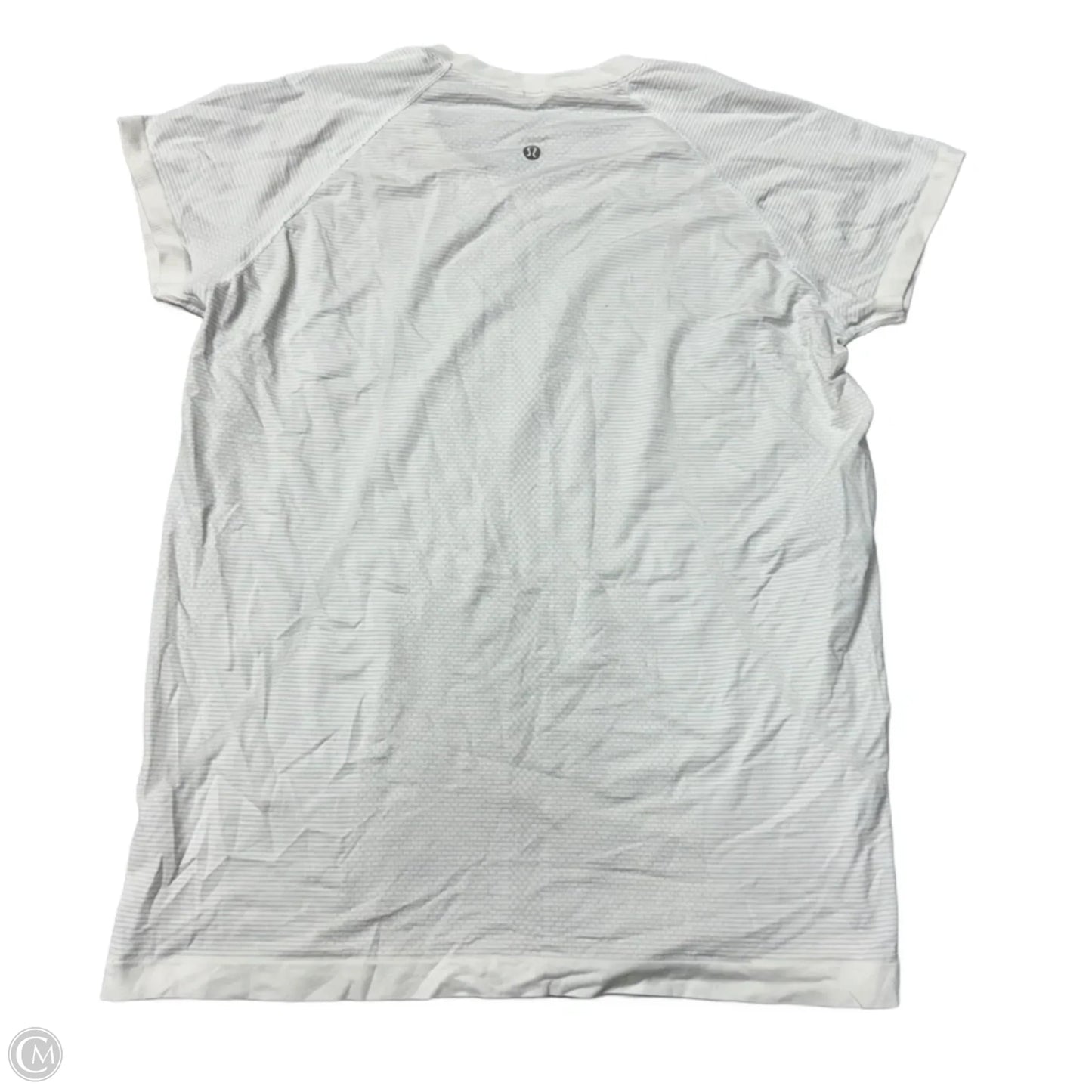 Athletic Top Short Sleeve By Lululemon In White, Size: L