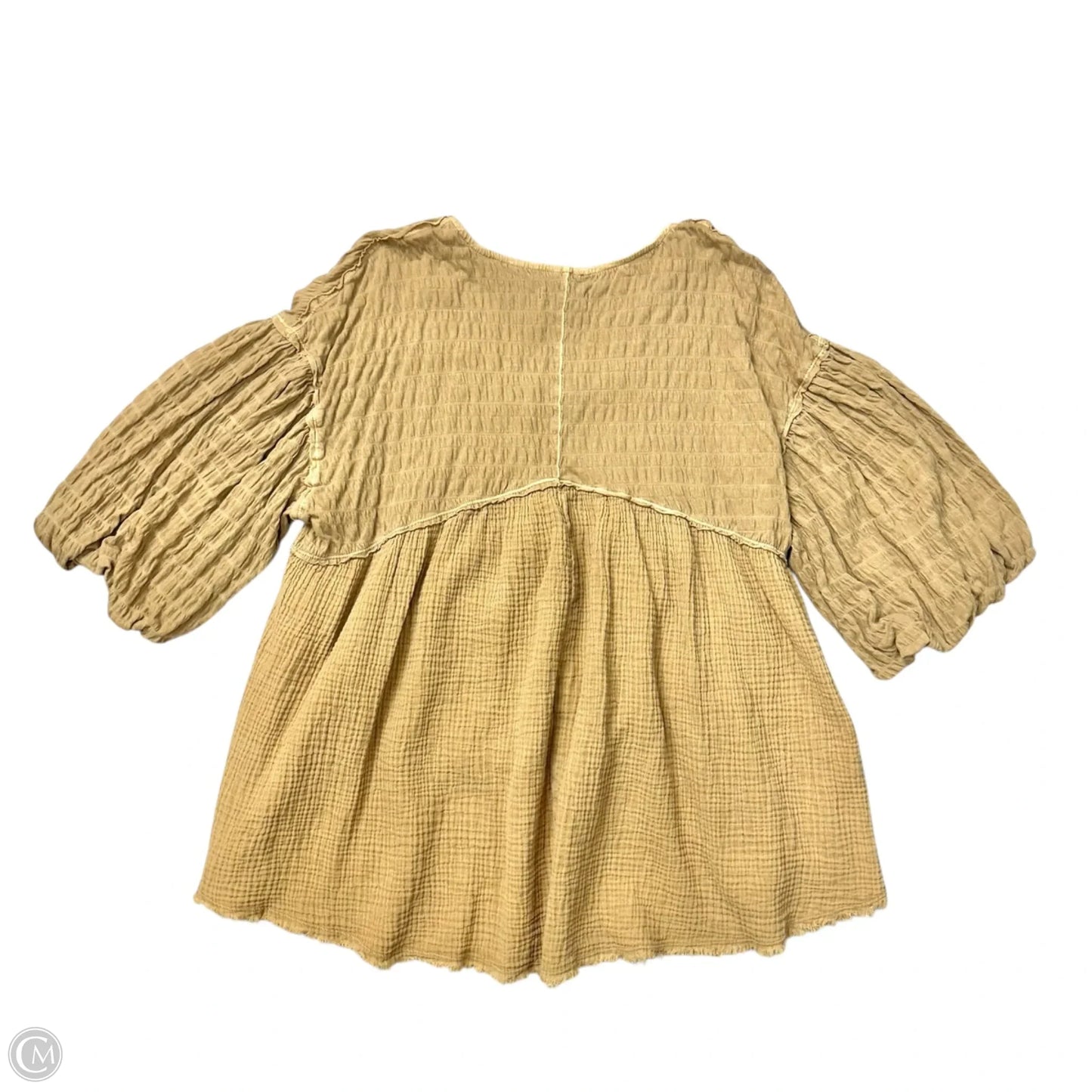 Top 3/4 Sleeve By We The Free In Tan, Size: S