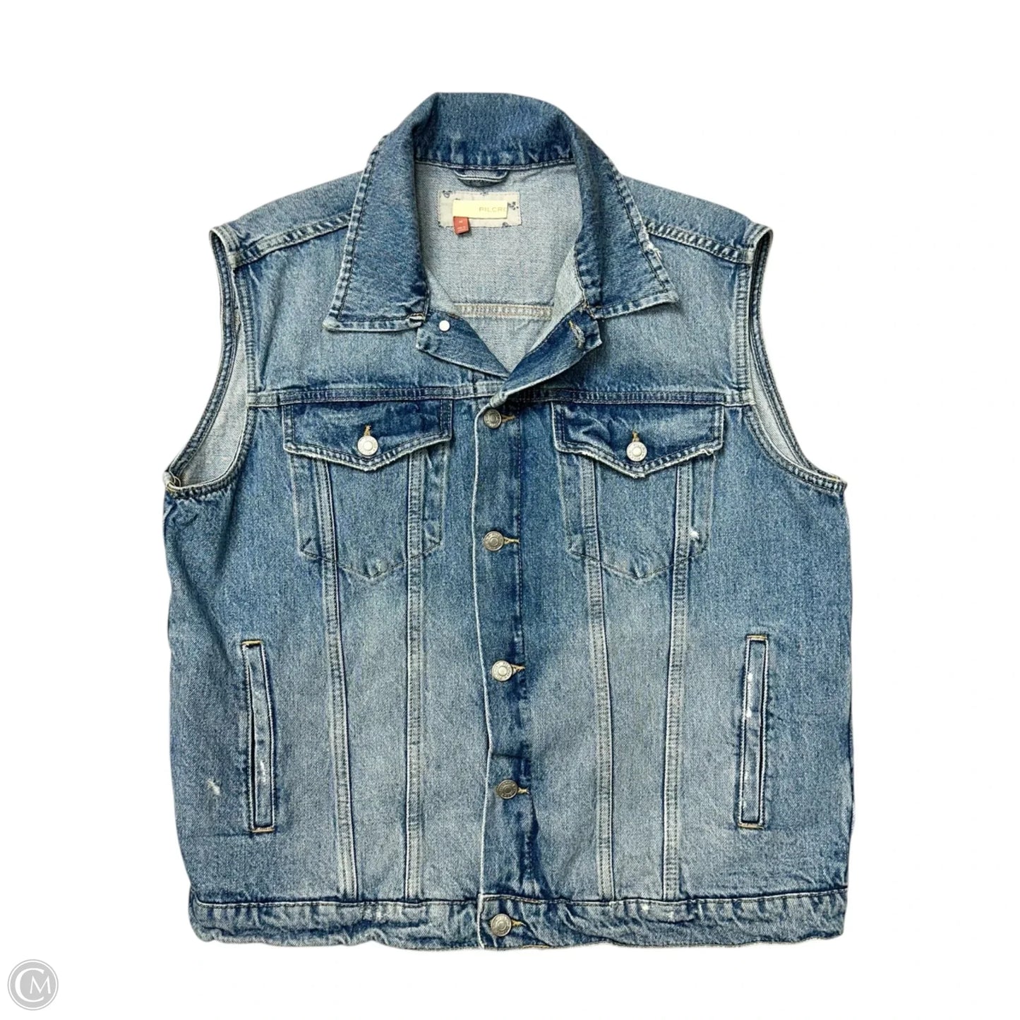 Vest Other By Pilcro In Blue Denim, Size: M