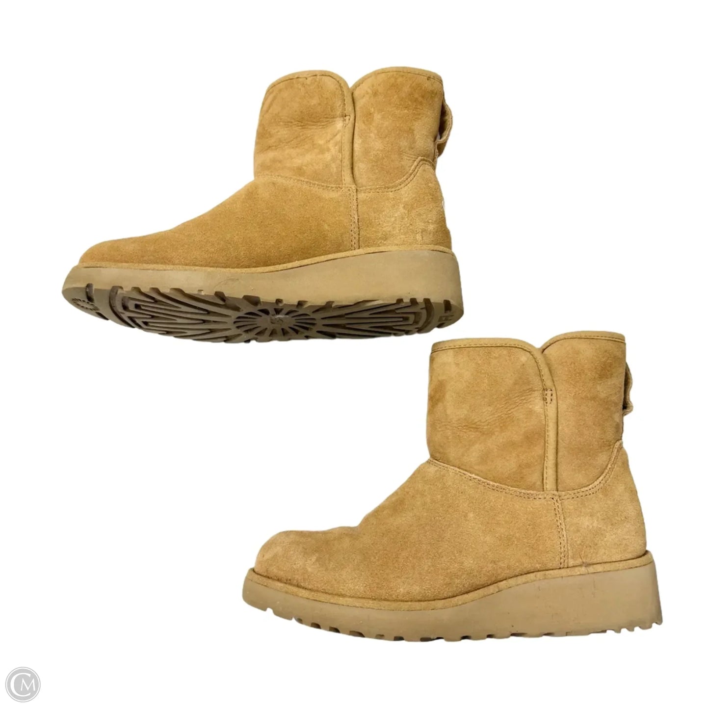 Boots Designer By Ugg In Brown, Size: 5