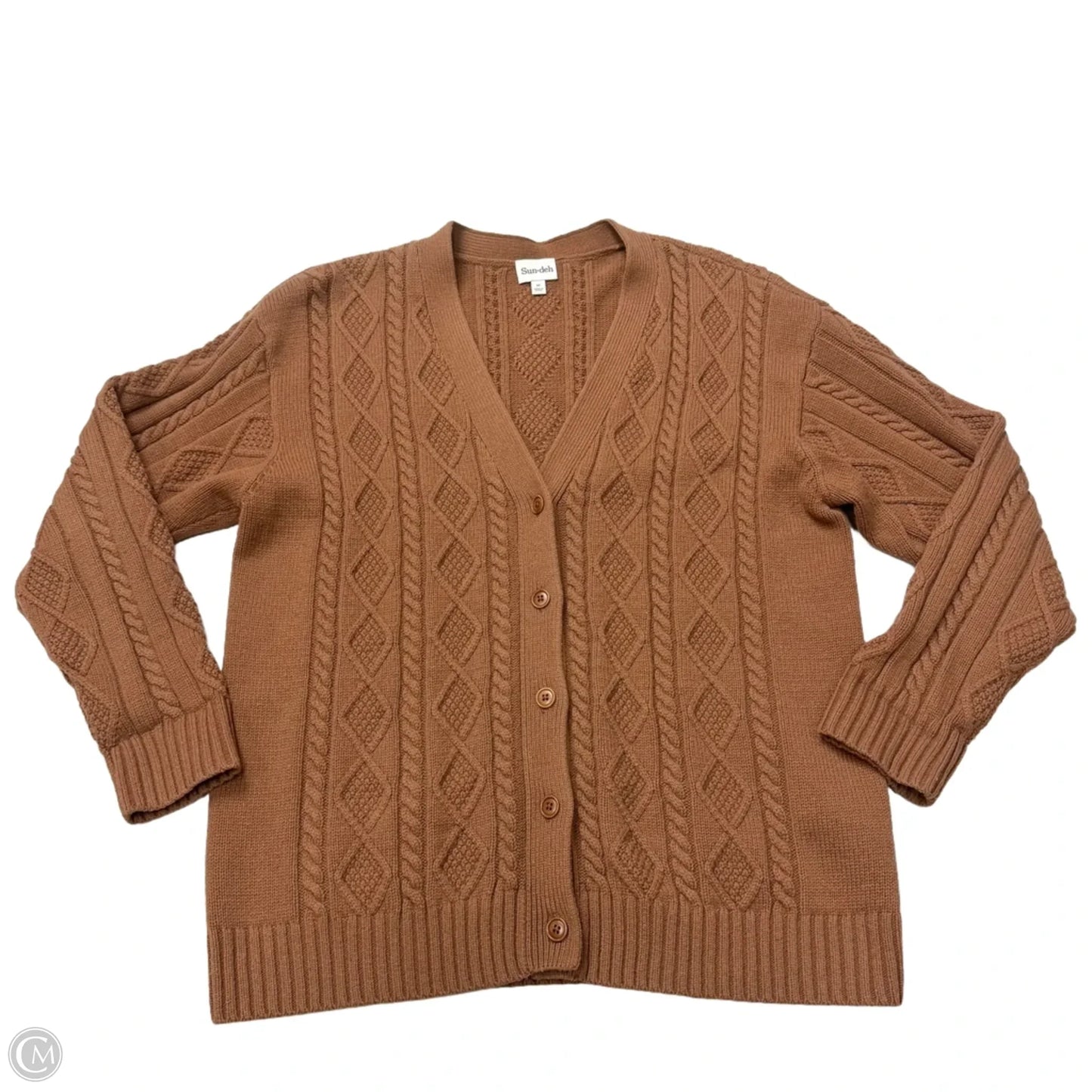 Sweater Cardigan By Aritzia In Brown, Size: M