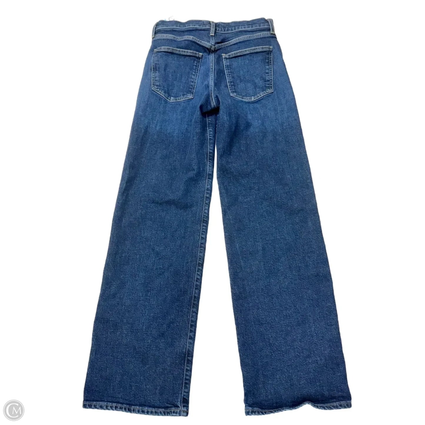 Jeans Wide Leg By Agolde In Blue Denim, Size: 4