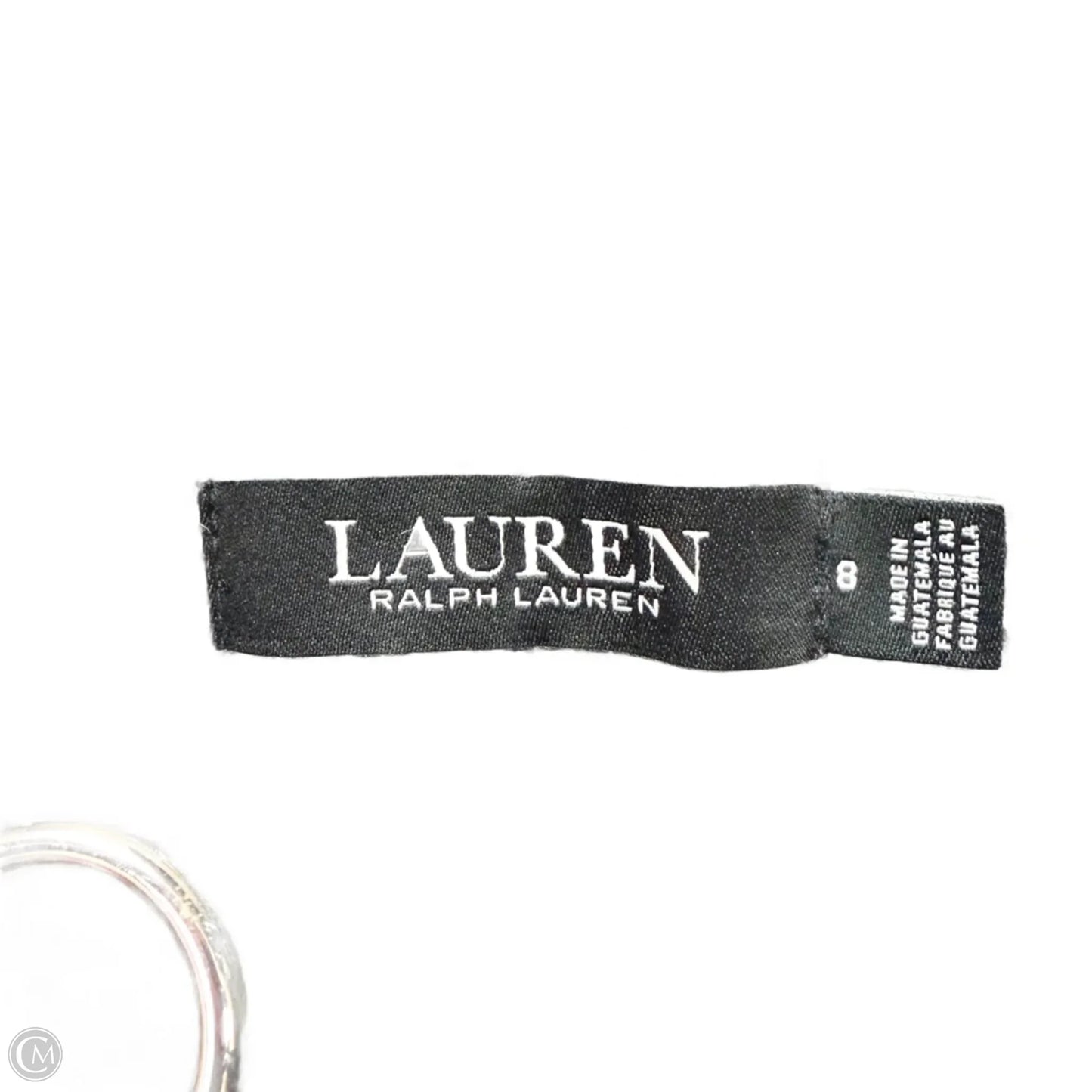Coat Wool By Lauren By Ralph Lauren In Black & Grey, Size: M