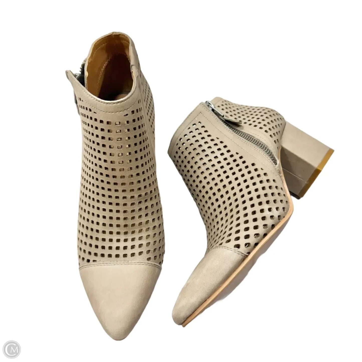 Boots Ankle Heels By Lucky Brand In Taupe, Size: 7.5