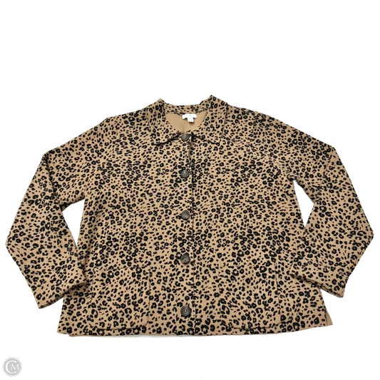 Sweater Cardigan By J. Jill In Animal Print, Size: Lp