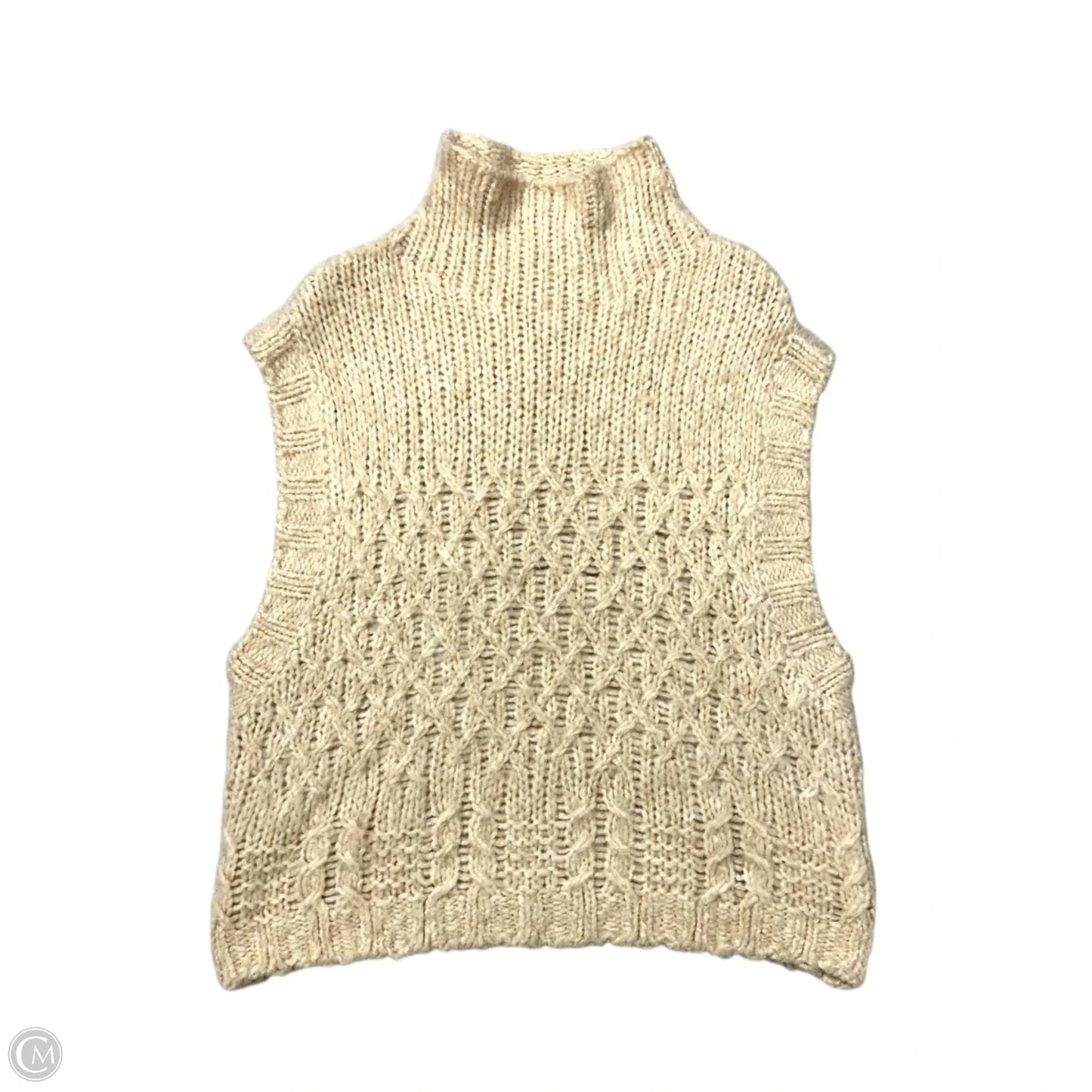 Sweater Short Sleeve By Free People In Tan, Size: M