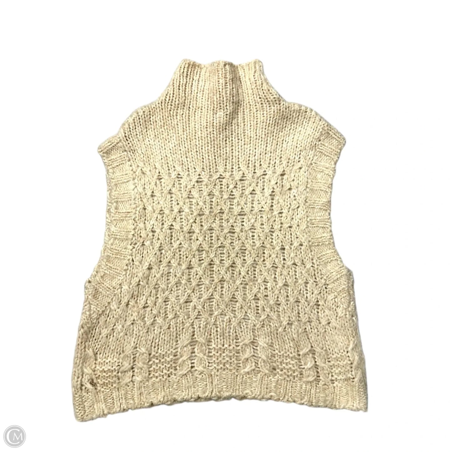 Sweater Short Sleeve By Free People In Tan, Size: M