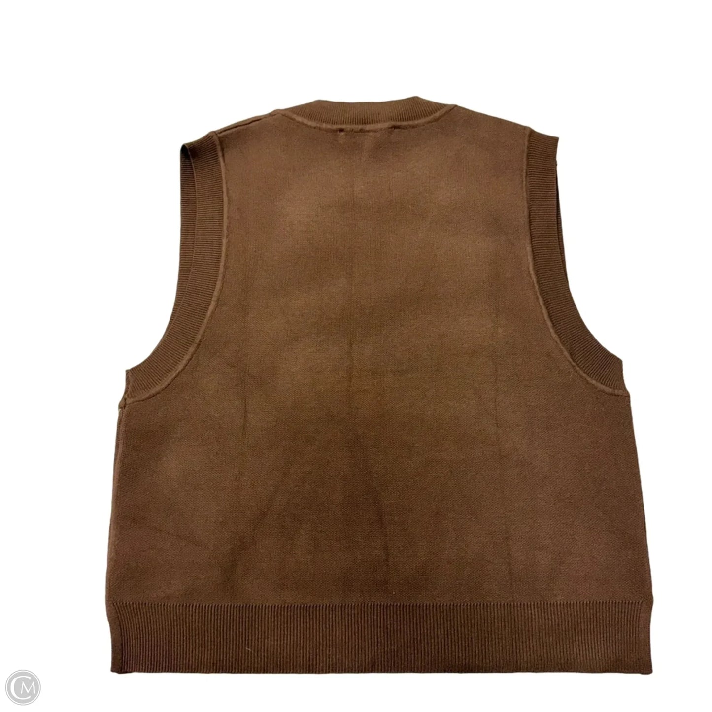 Vest Sweater By Zara In Brown, Size: Xl