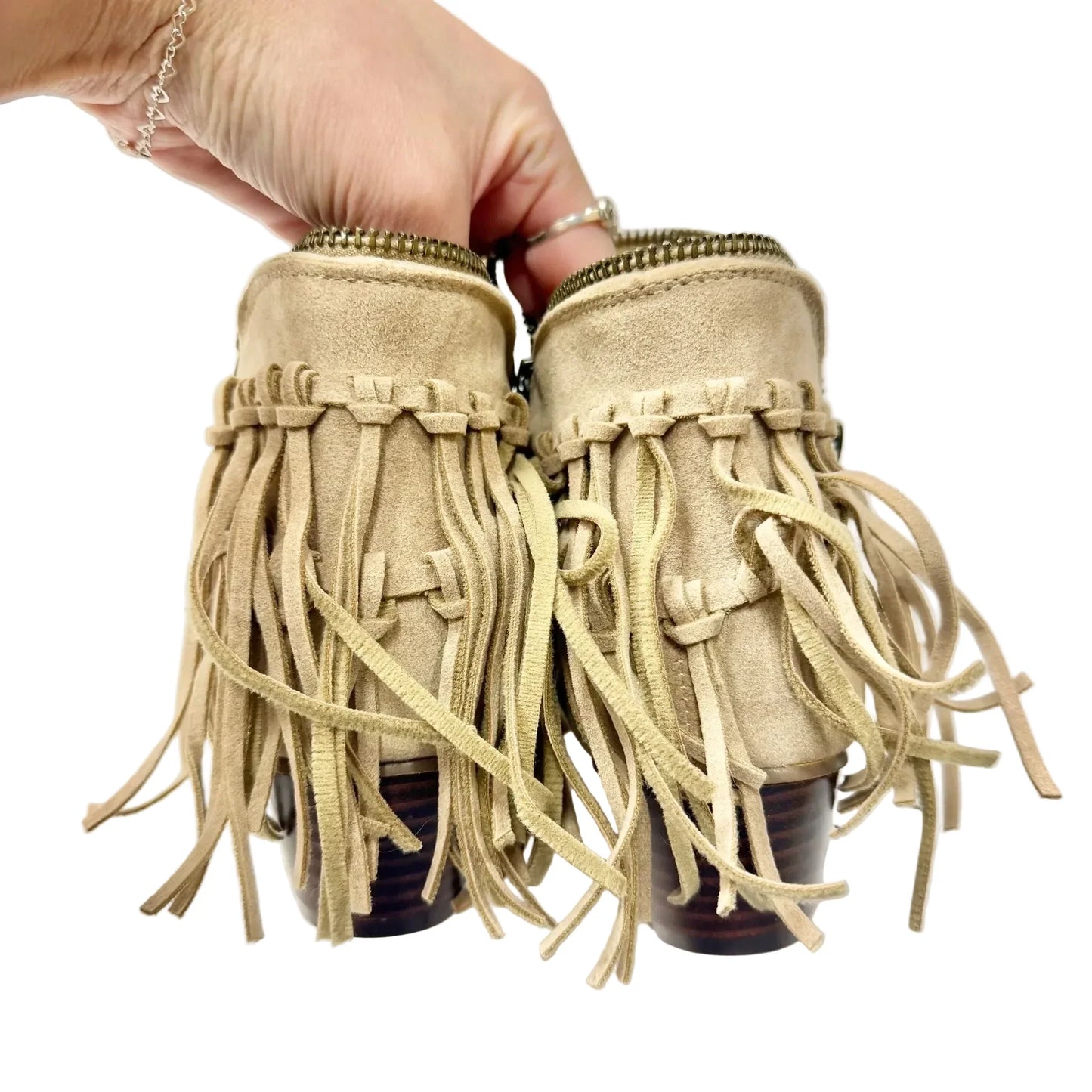 Boots Ankle Flats By J. Adams In Tan, Size: 7.5