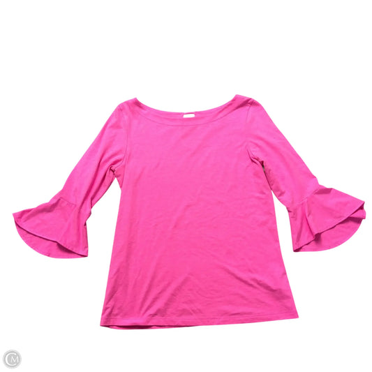 Top 3/4 Sleeve Designer By Lilly Pulitzer In Pink, Size: S