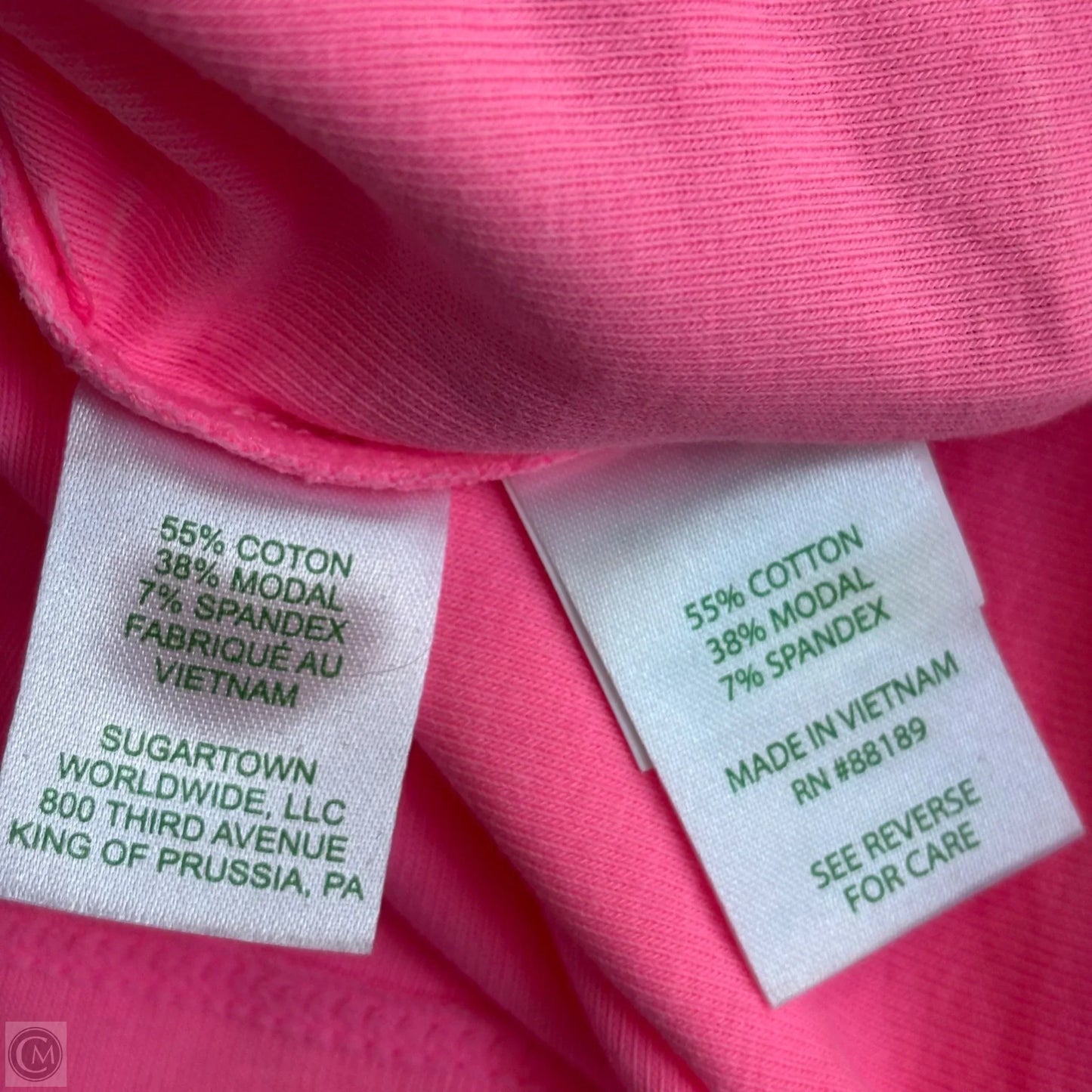 Top Short Sleeve Designer By Lilly Pulitzer In Pink, Size: S