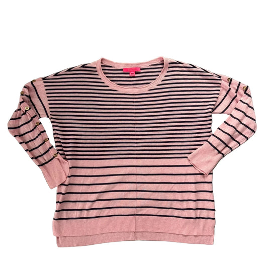 Sweater Designer By Lilly Pulitzer In Striped Pattern, Size: L