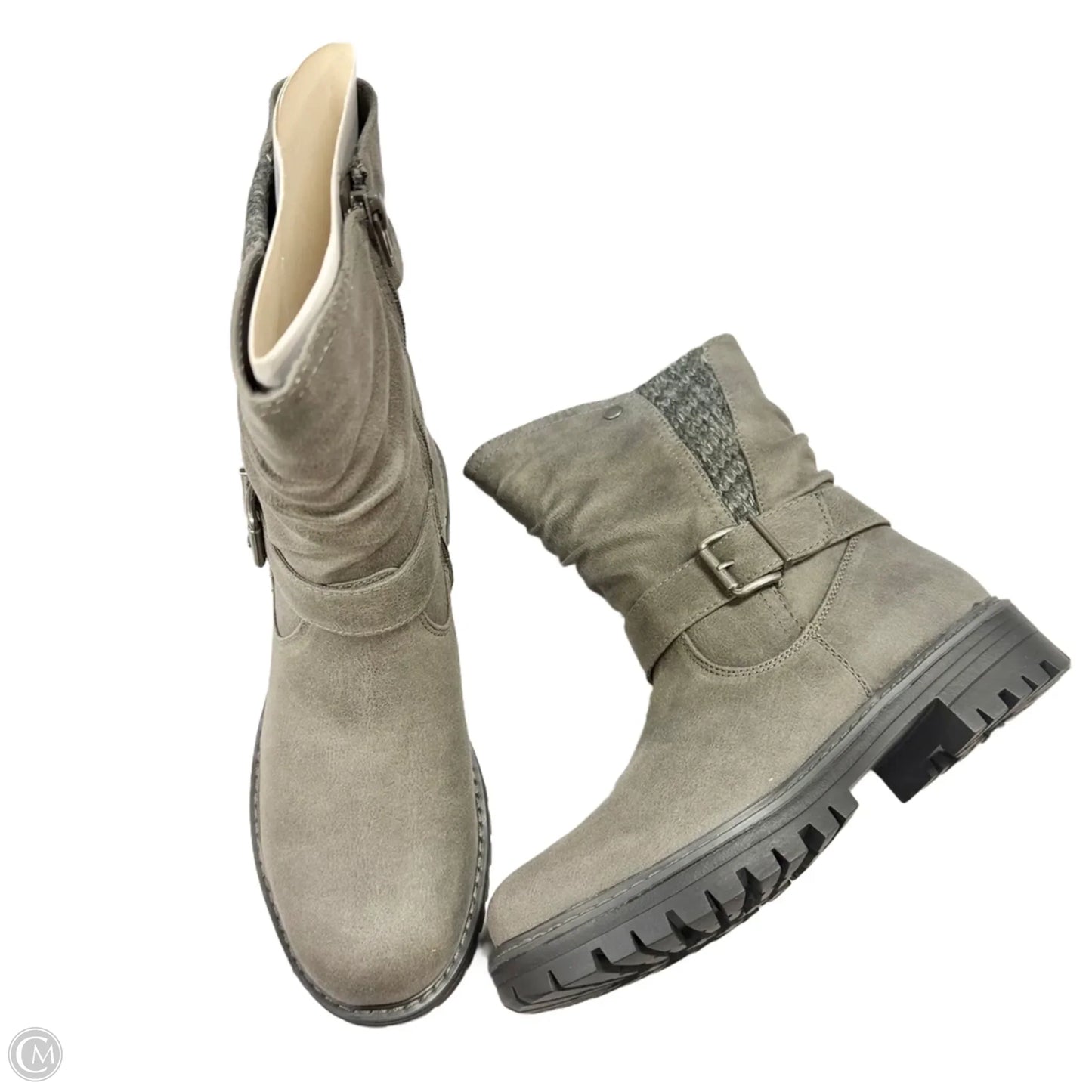 Boots Ankle Flats By Cliffs By White Mountain In Grey, Size: 8