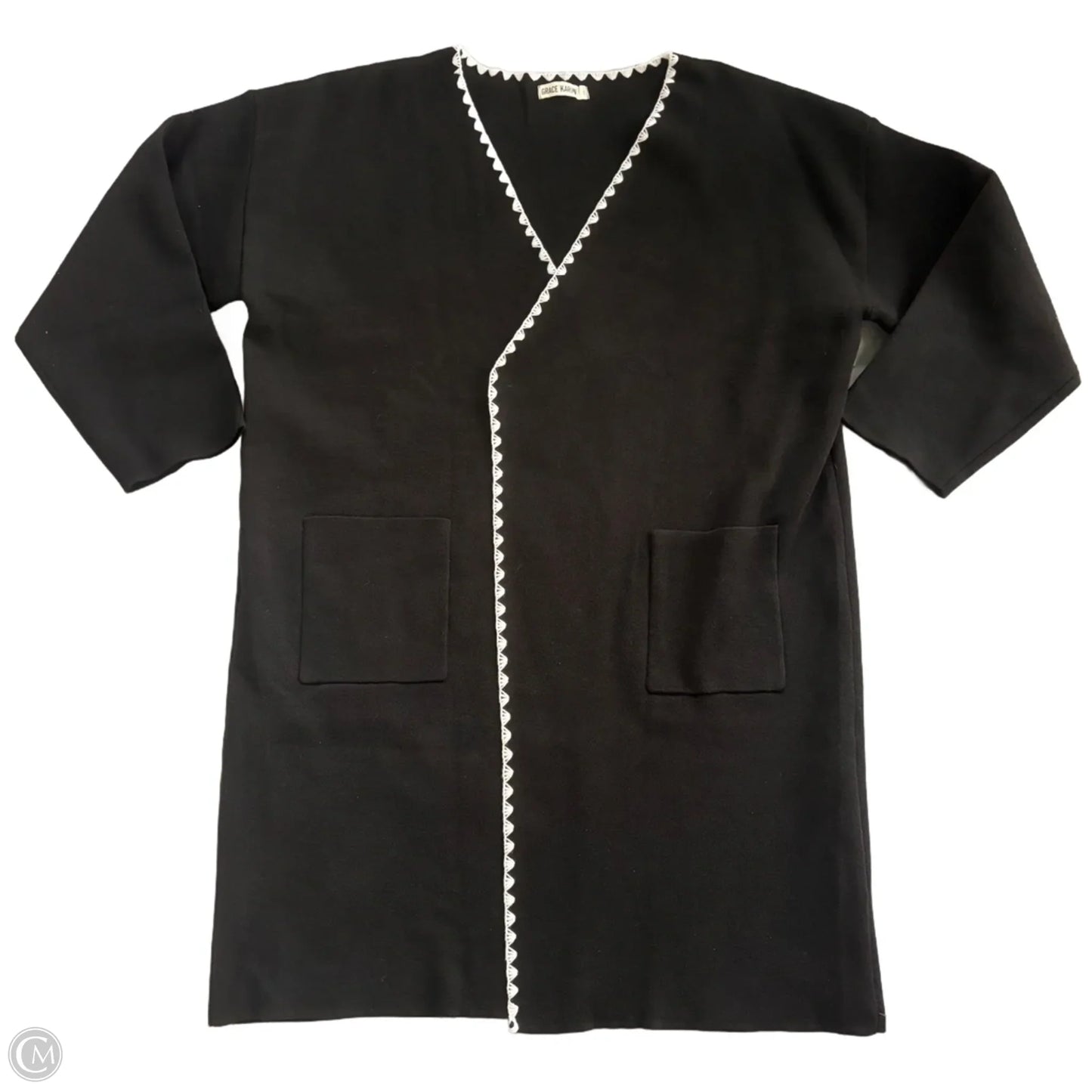 Sweater Cardigan By Grace Karin In Black, Size: 2x