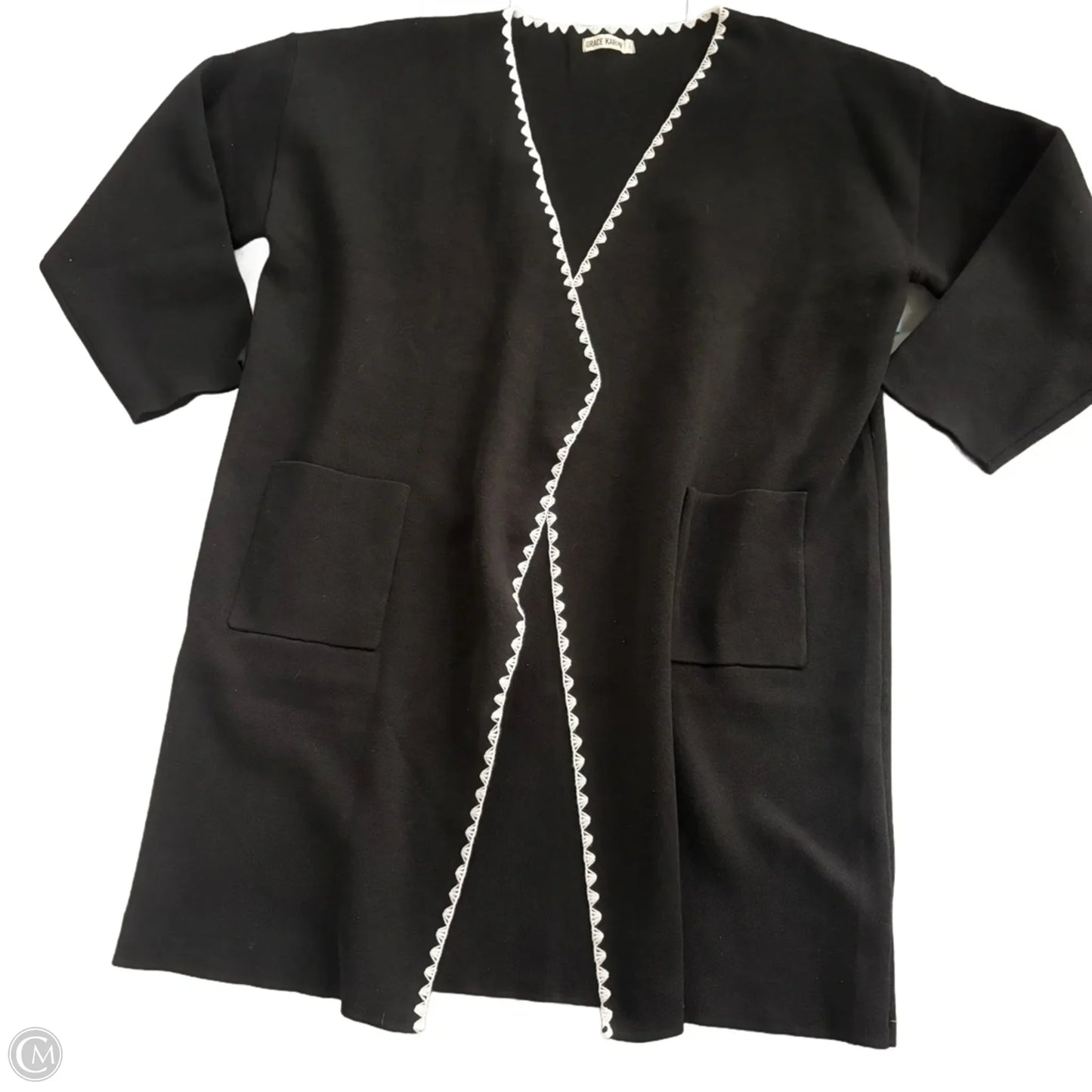 Sweater Cardigan By Grace Karin In Black, Size: 2x