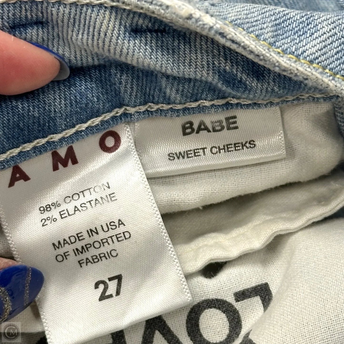 Jeans Straight By Amo In Blue Denim, Size: 4