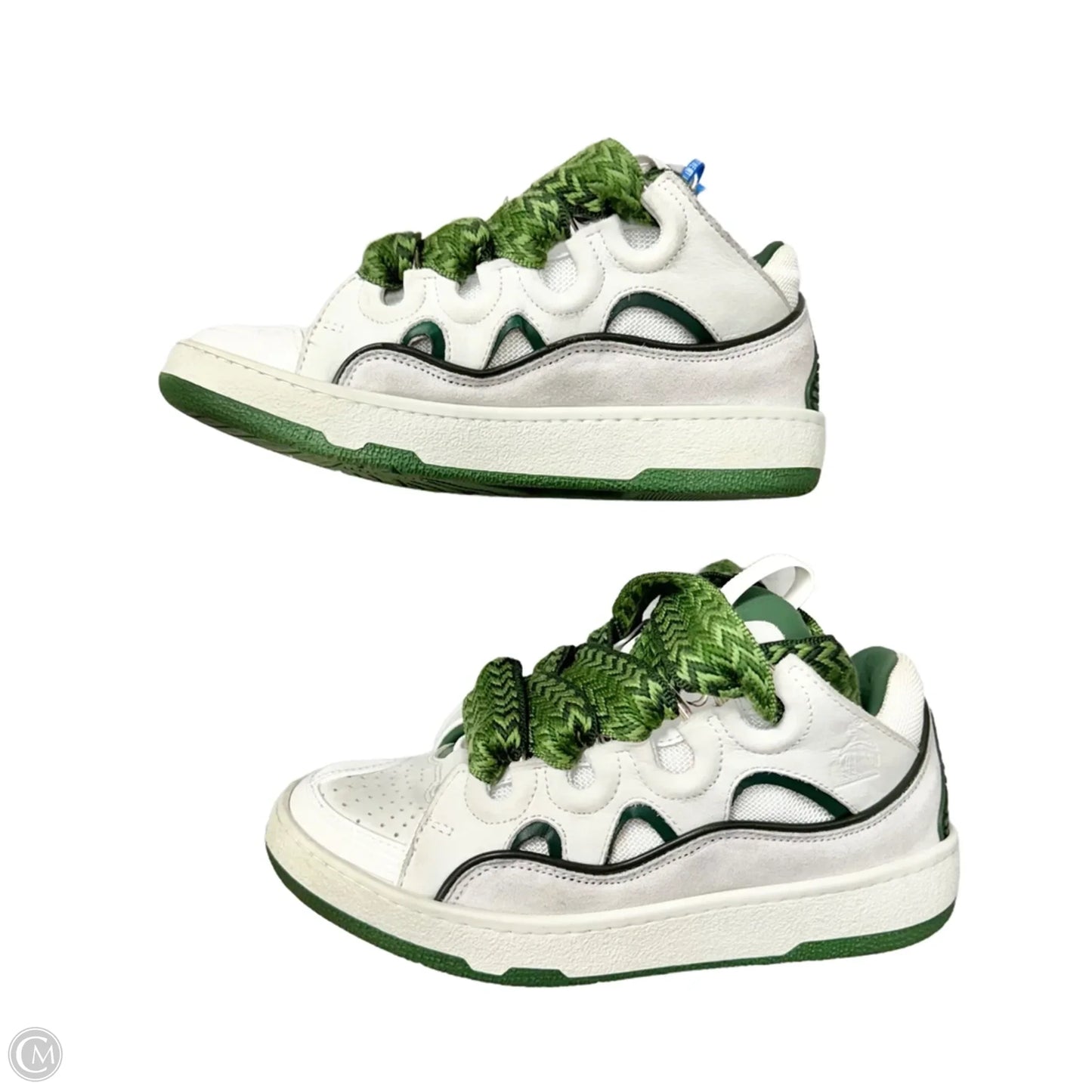 Shoes Luxury Designer By Lanvin In Green & White, Size: 6.5