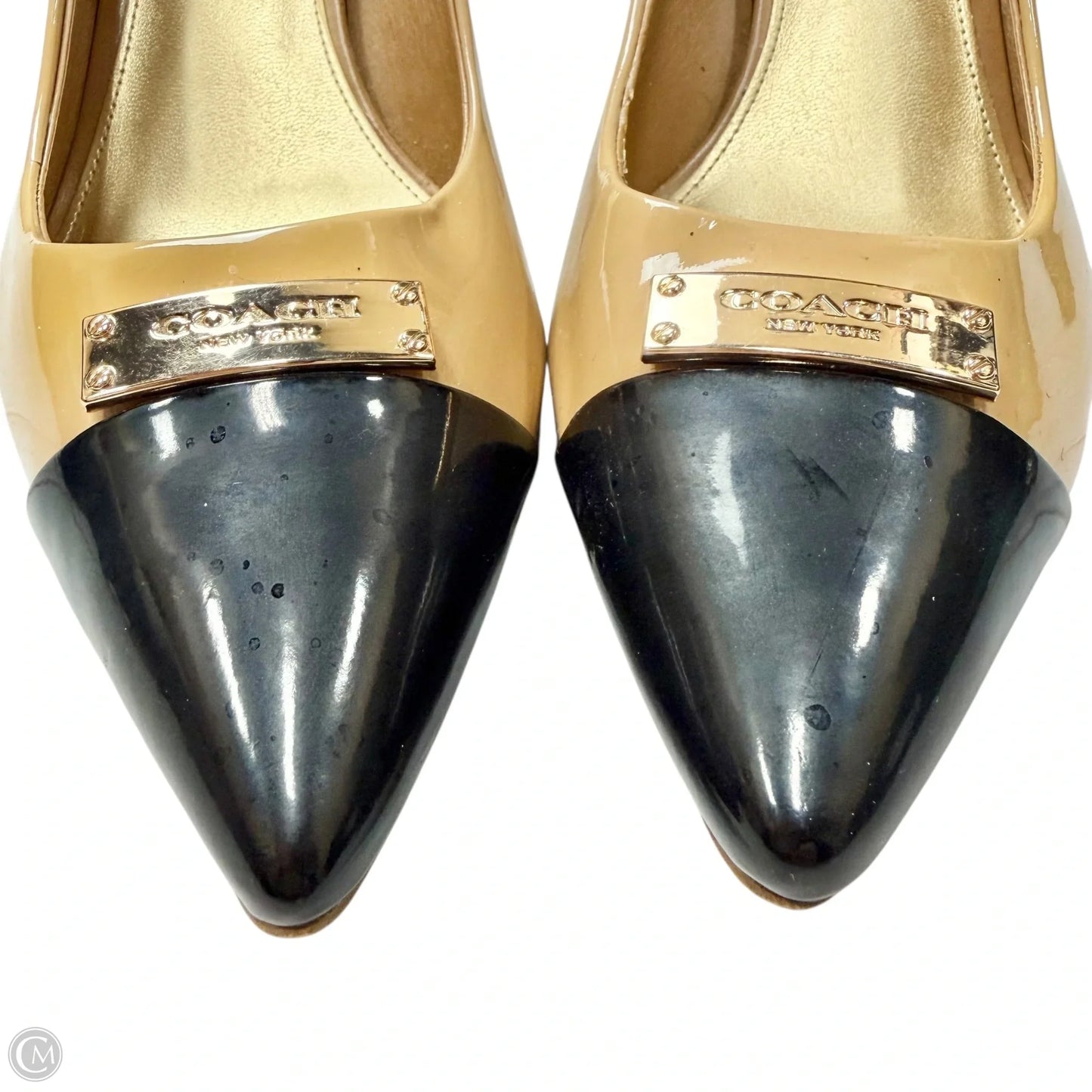 Shoes Designer By Coach In Black & Brown, Size: 9.5