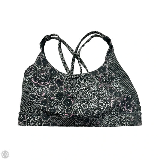 Athletic Bra By Lululemon In Floral Print, Size: M