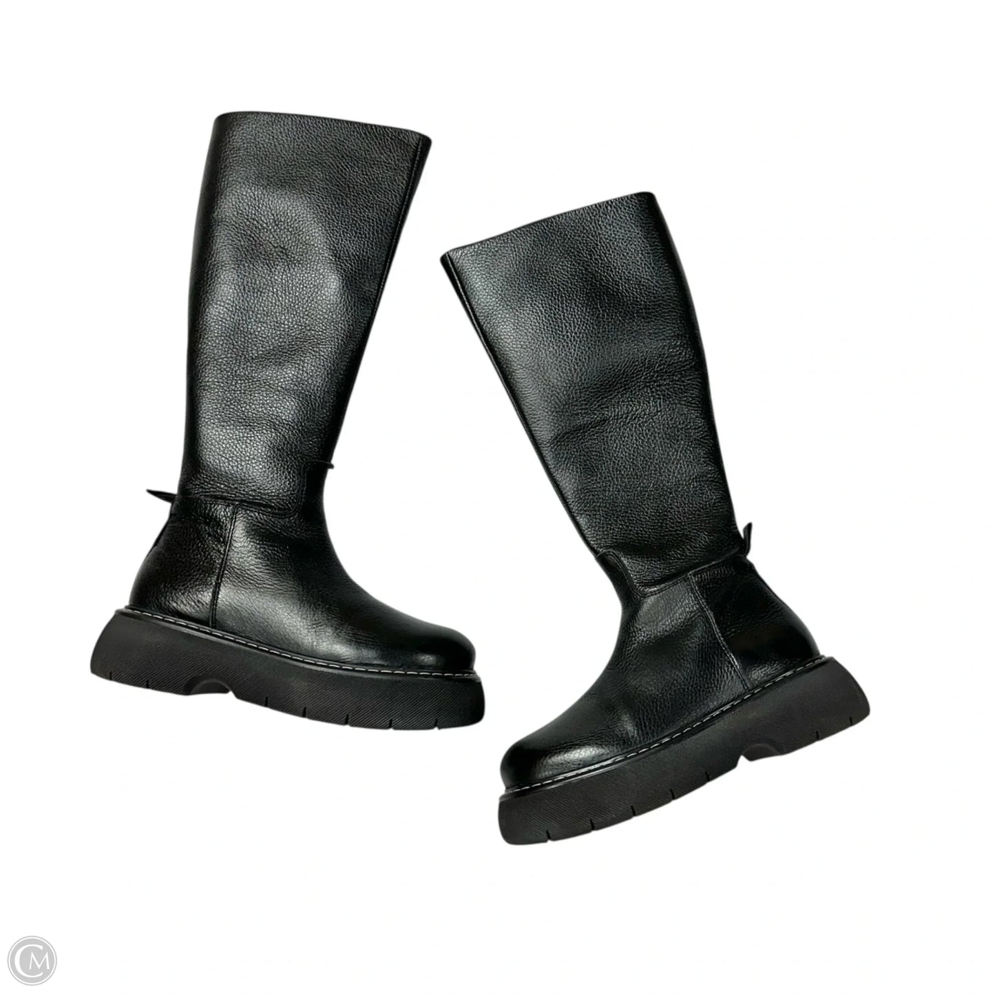 Boots Leather By Steve Madden In Black, Size: 8