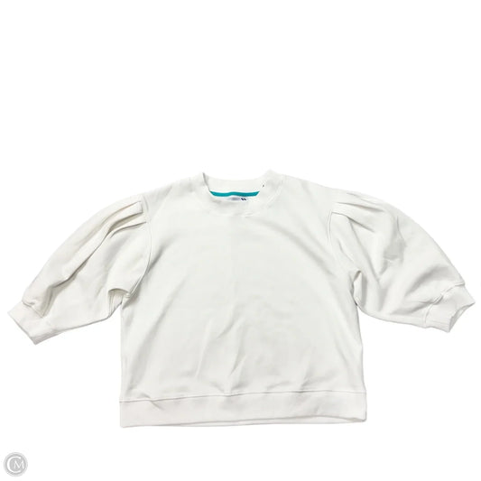 Athletic Sweatshirt Crewneck By Addison Bay In White, Size: L