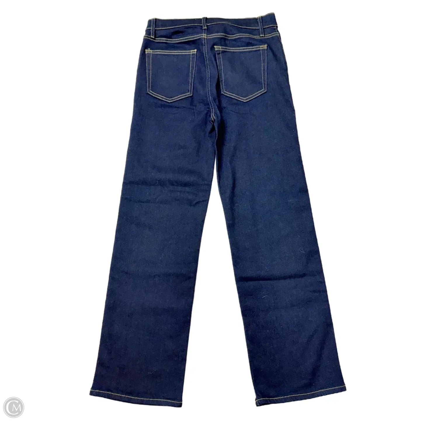 Jeans Straight By Frame In Blue Denim, Size: 6
