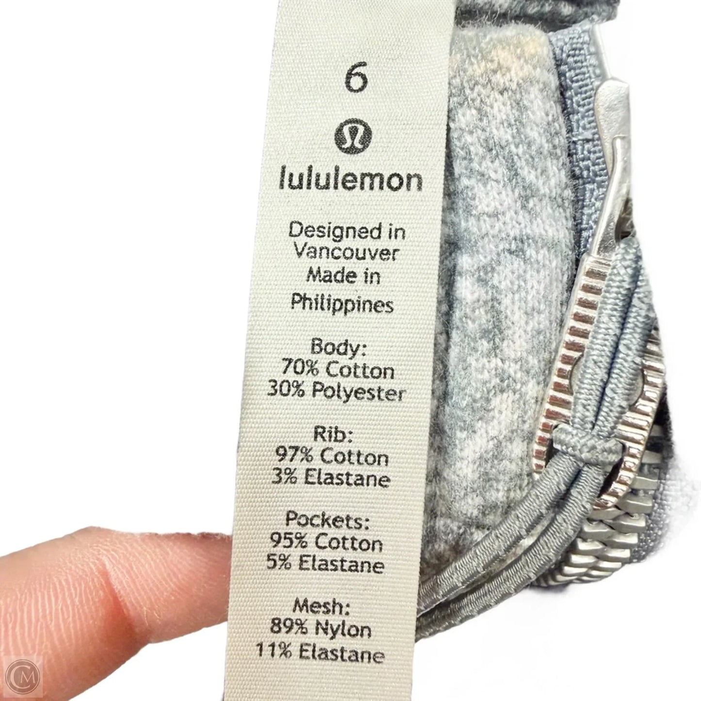 Athletic Jacket By Lululemon In Grey, Size: S