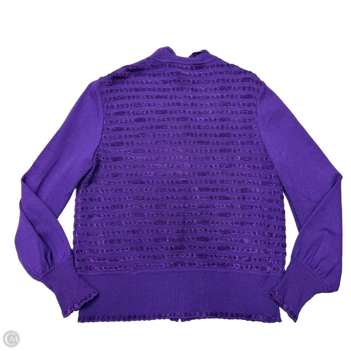 Sweater Cardigan Luxury Designer By St John Collection In Purple, Size: L