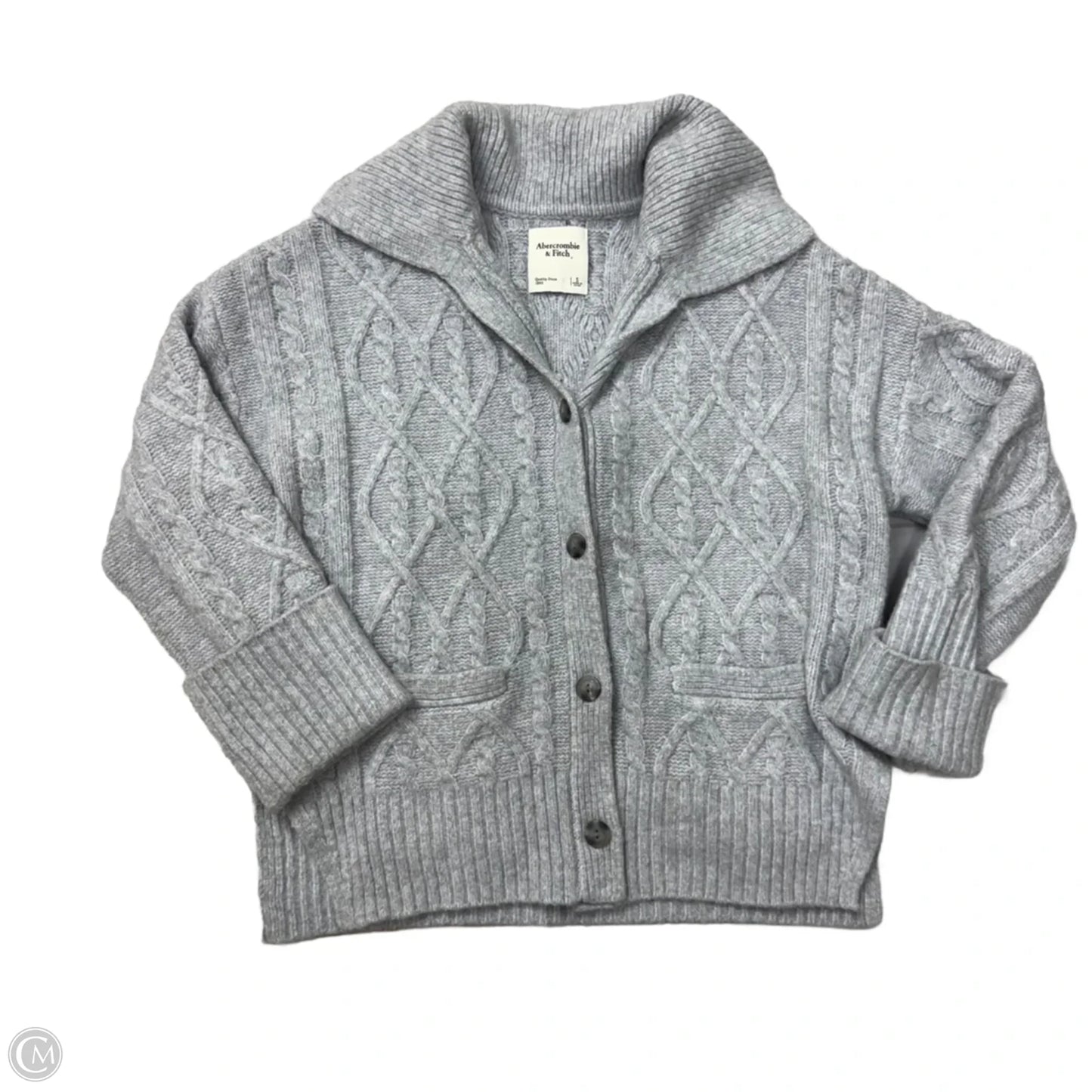 Sweater Cardigan By Abercrombie And Fitch In Grey, Size: S