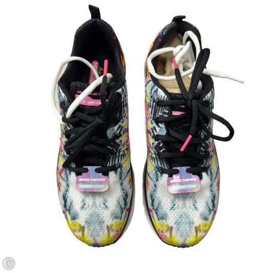 Shoes Athletic By Skechers In Floral Print, Size: 10