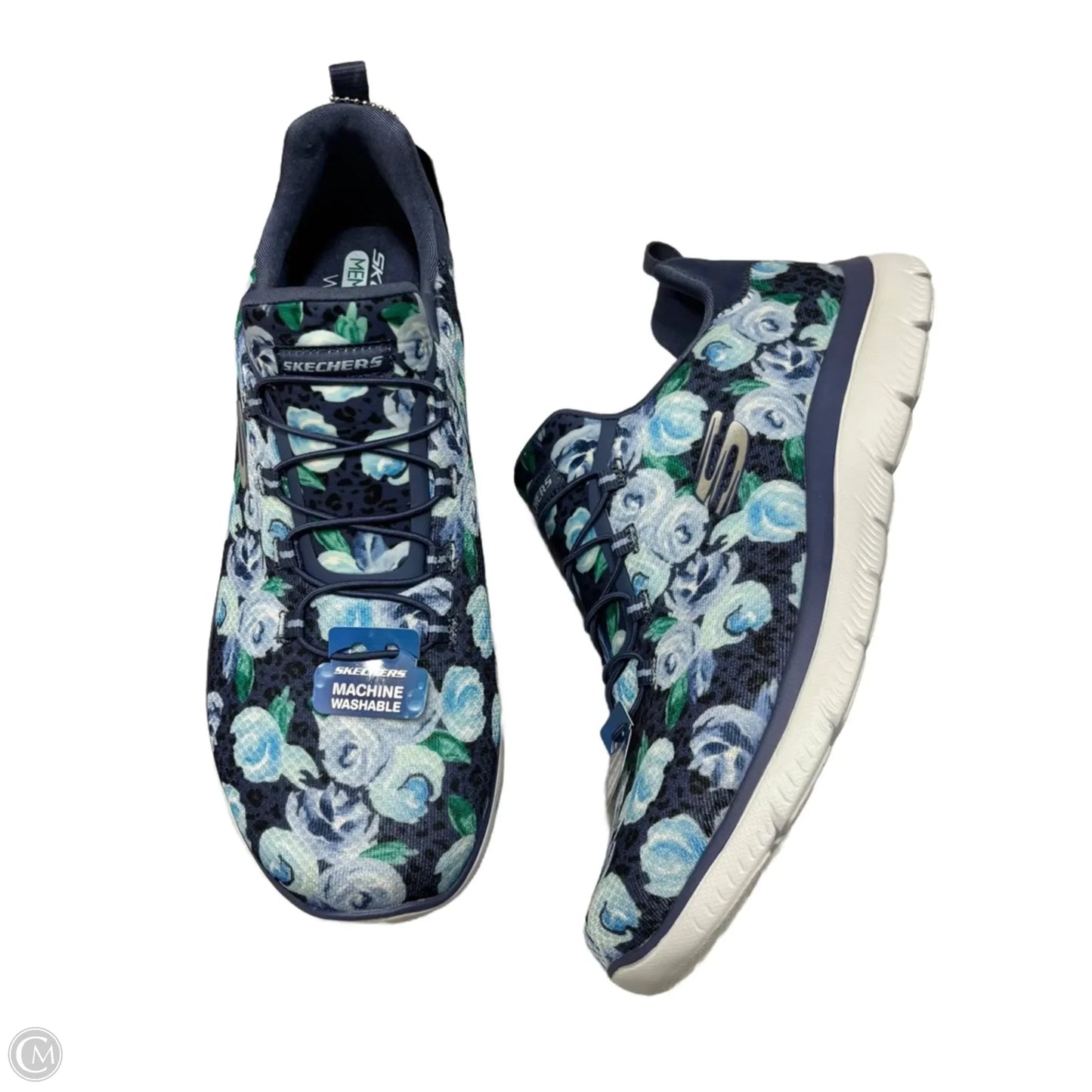 Shoes Athletic By Skechers In Floral Print, Size: 10