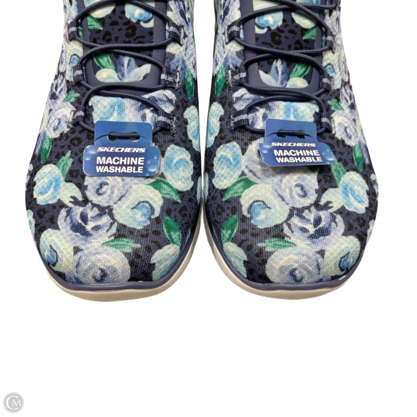 Shoes Athletic By Skechers In Floral Print, Size: 10