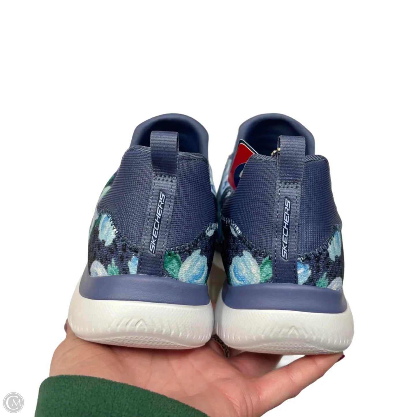 Shoes Athletic By Skechers In Floral Print, Size: 10